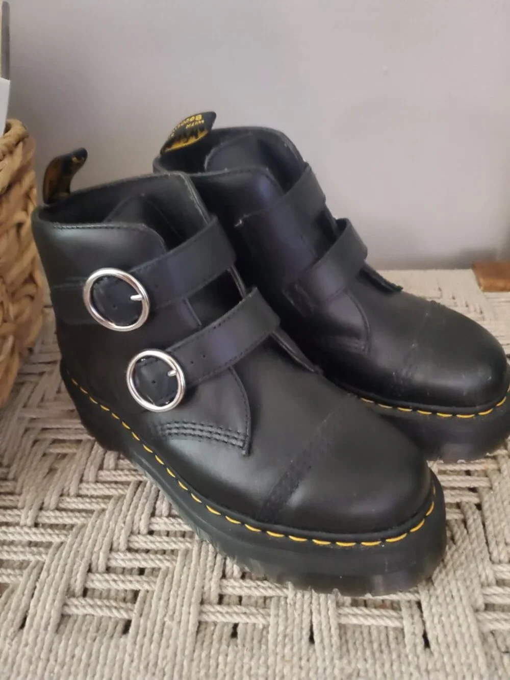 Dr. Martens Women's Devon Circle Leather Platform Boots